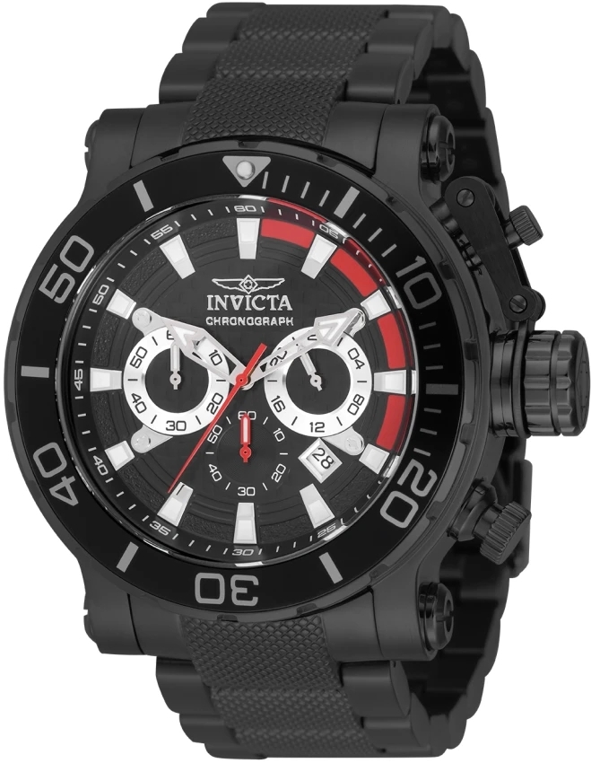 Invicta Herreklokke 50227 Coalition Forces Sort/Stål Ø52 mm