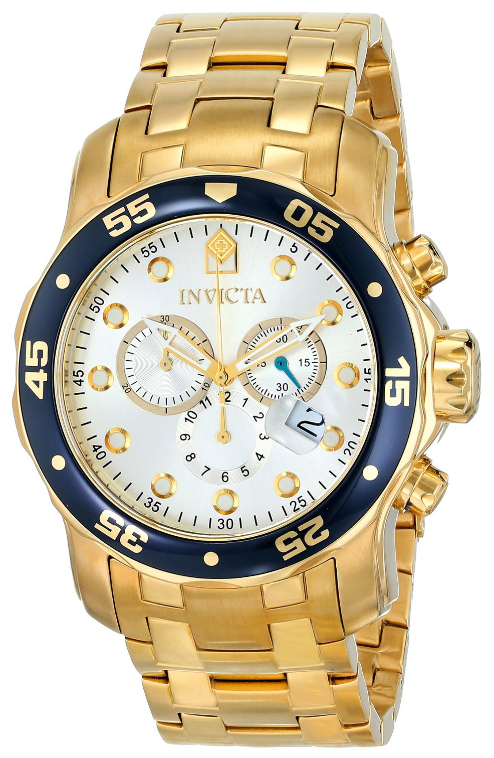 Invicta 99999 Herreklokke 80067 Sølvfarget/Gulltonet stål Ø48 mm - Invicta