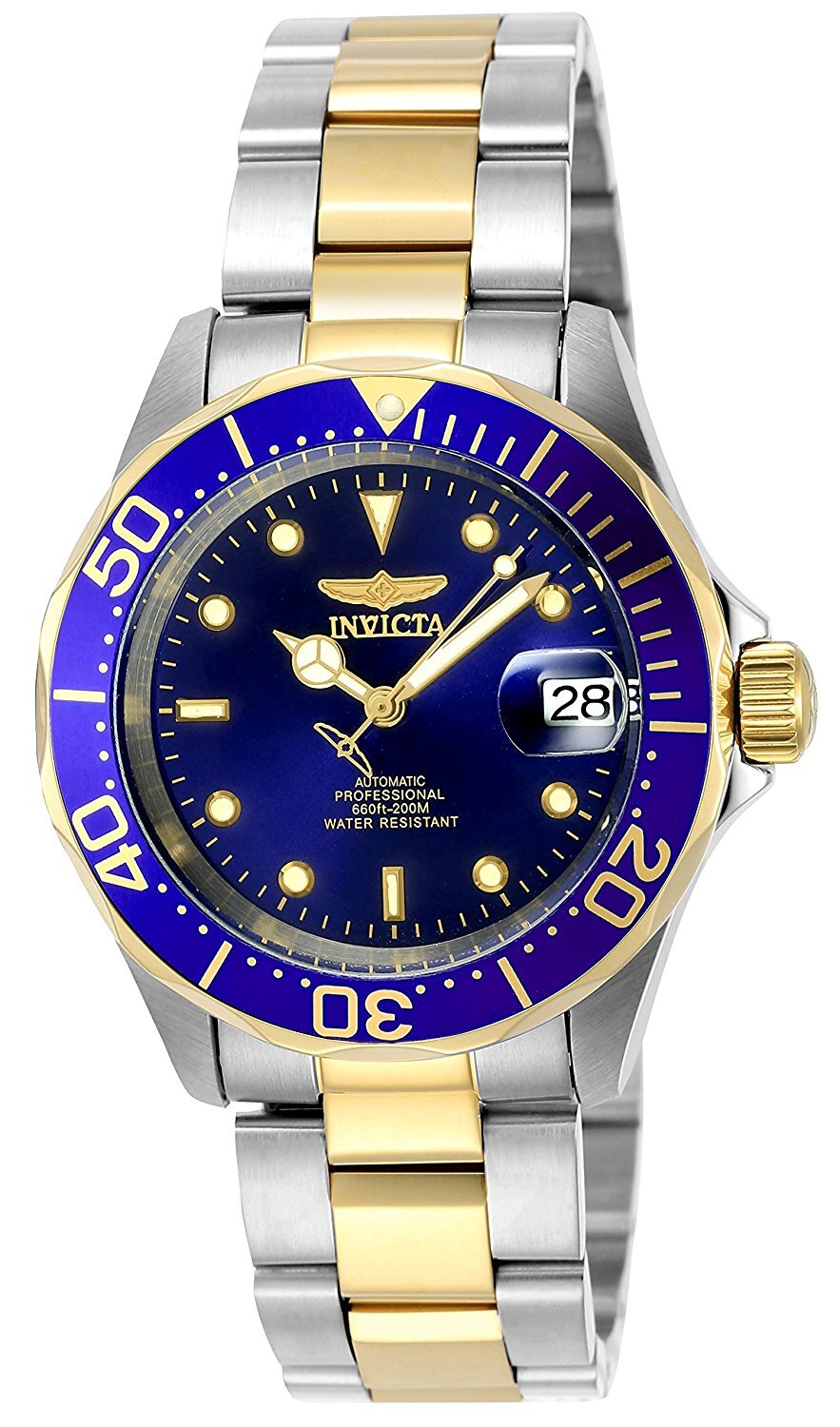 Invicta Pro Diver Dameklokke 8942 Blå/Gulltonet stål Ø23 mm - Invicta