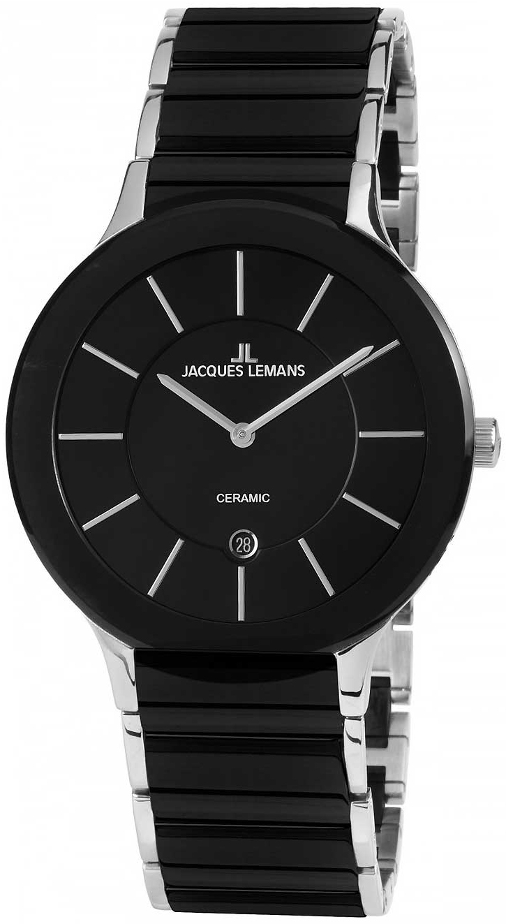 Jacques Lemans Herreklokke 1-1855A Dublin Sort/Stål Ø40 mm