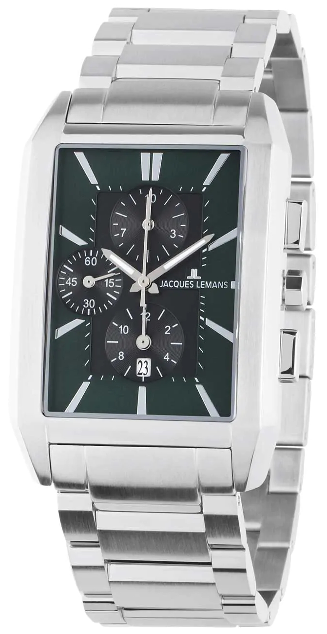 Jacques Lemans Herreklokke 1-2161L Torino Grønn/Stål Ø34 mm