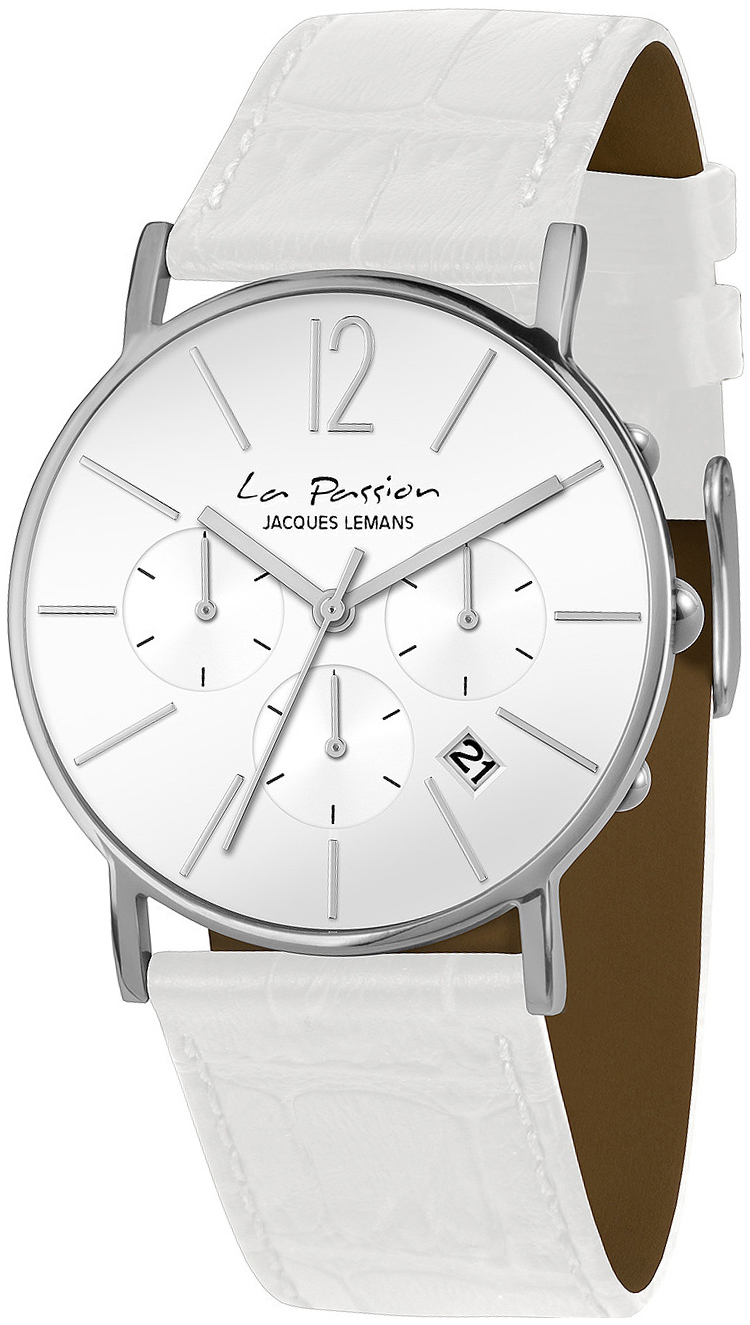 Jacques Lemans LP-123J La Passion Hvit/Lær Ø40 mm