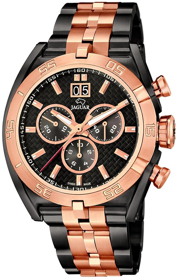 Jaguar Herreklokke J811/1 Special Edition Sort/Rose-gulltonet stål