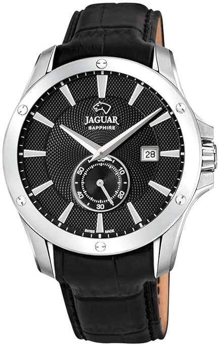 Jaguar Herreklokke J878/4 Acamar Sort/Lær Ø44 mm