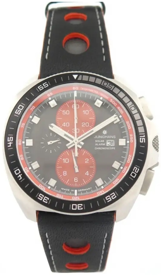 Junghans Herreklokke 14/4200.00 Chronoscope Sort/Lær Ø43.3 mm