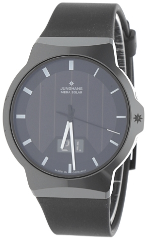 Junghans Herreklokke 18/1000.00 Mega Sort/Gummi Ø40.4 mm