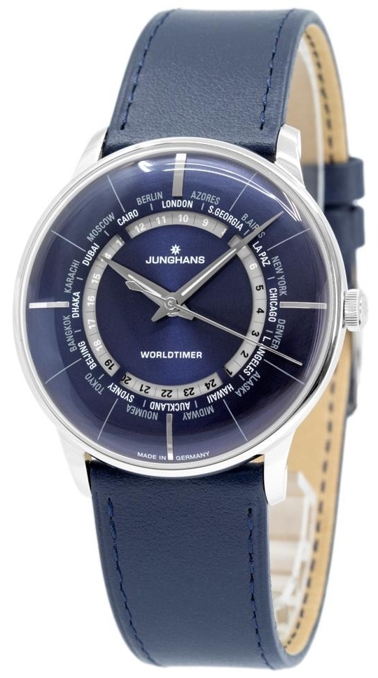 Junghans Herreklokke 27/3010.01 Meister Blå/Lær Ø40.4 mm