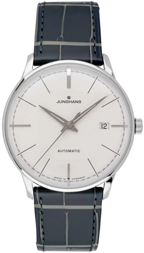Junghans Herreklokke 27/4019.02 Meister Sølvfarget/Lær Ø38.4 mm