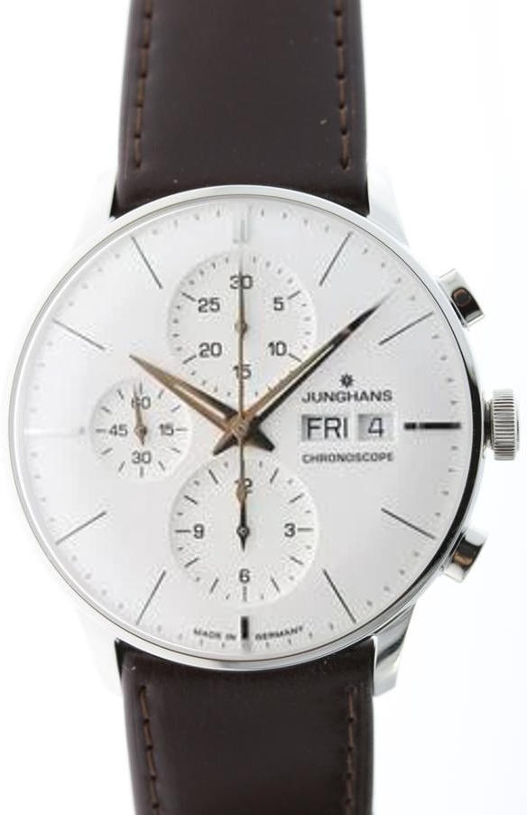 Junghans Herreklokke 27/4120.03 Meister Hvit/Lær Ø40.7 mm