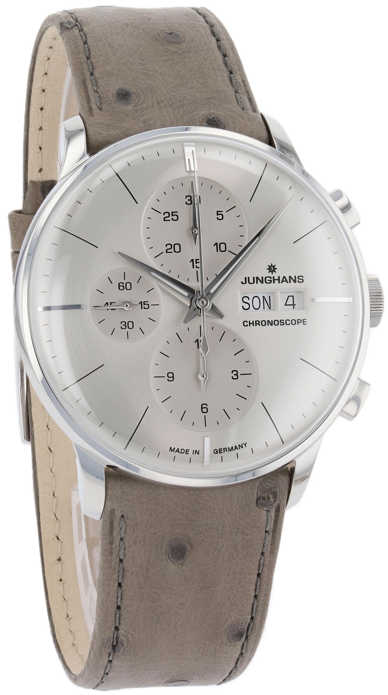 Junghans Herreklokke 27/4223.02 Meister Chronoscope Grå/Lær Ø40.7