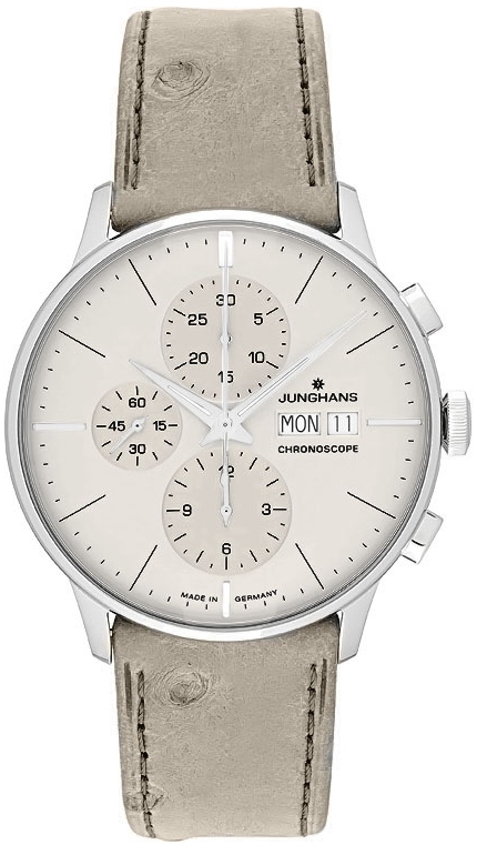 Junghans Herreklokke 27/4223.03 Meister Chronoscope Grå/Lær Ø40.7