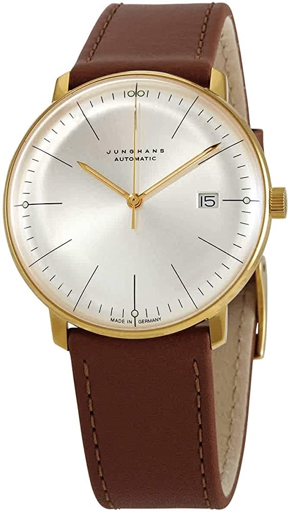 Junghans 27/7002.02 Max Bill Sølvfarget/Lær Ø38 mm