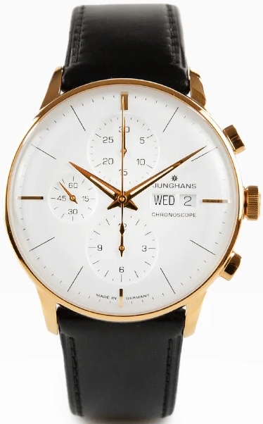Junghans Herreklokke 27/7023.03 Meister Sølvfarget/Lær Ø40.7 mm