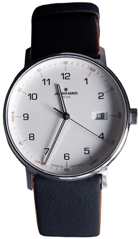 Junghans Herreklokke 58/4931.00 Form Sølvfarget/Lær Ø39.3 mm