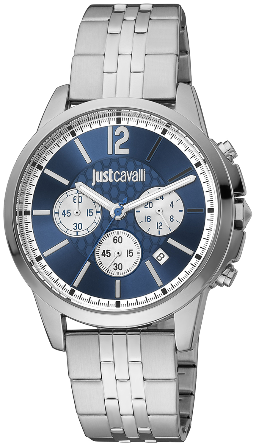 Just Cavalli Herreklokke JC1G175M0265 Classic Blå/Stål Ø42 mm