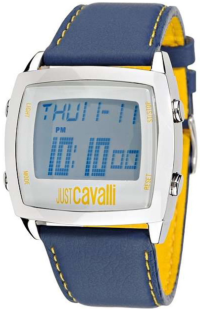 Just Cavalli 99999 Herreklokke R7251225035 LCD/Lær - Just Cavalli