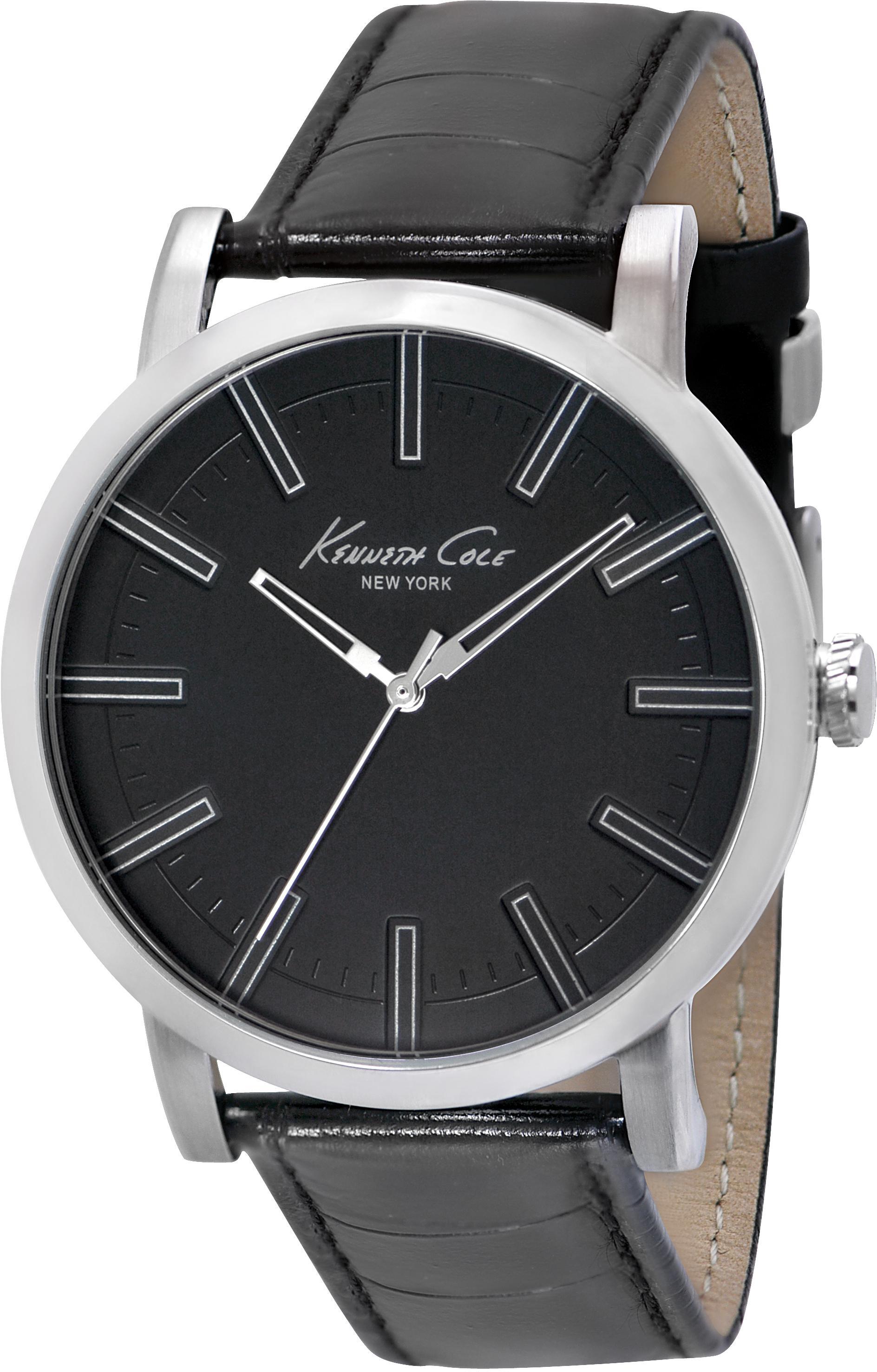 Kenneth Cole Herreklokke IKC1997 Sort/Lær Ø44 mm
