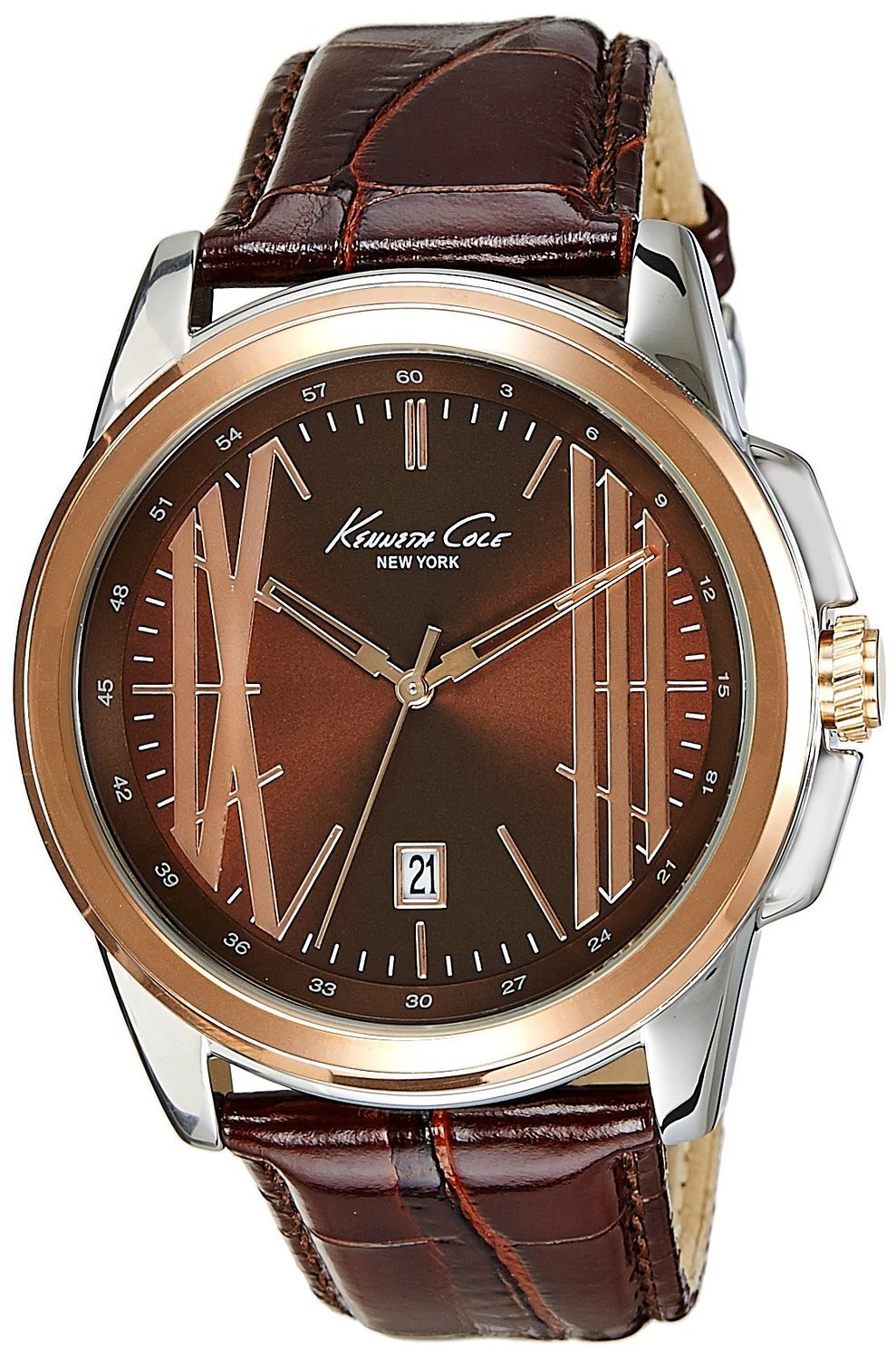 Kenneth Cole Herreklokke IKC8096 Brun/Lær Ø44 mm