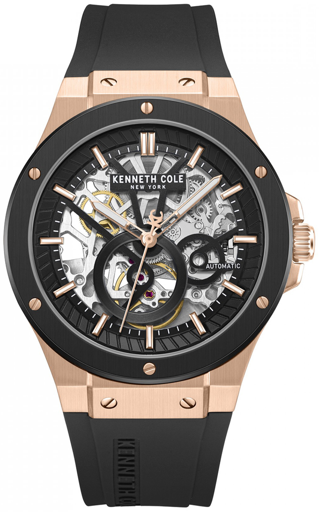Kenneth Cole Herreklokke KCWGZ0080802 Bleecker Sort/Gummi Ø43 mm