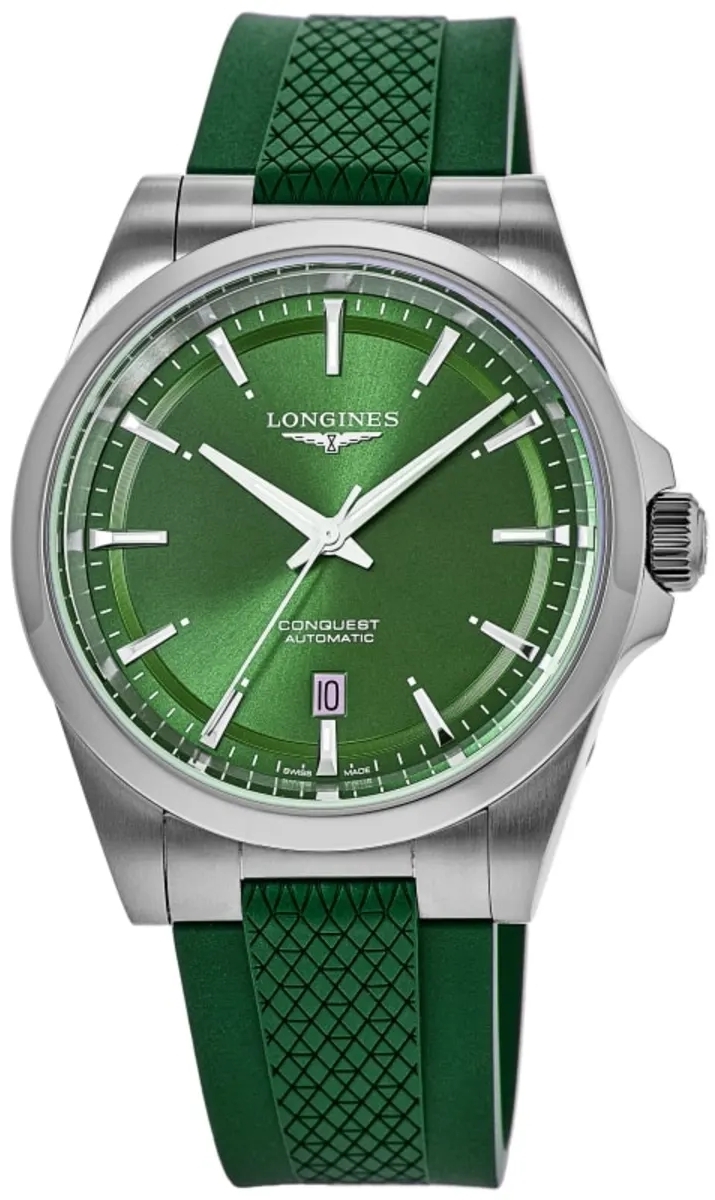 Longines Herreklokke L3.720.4.02.9 Conquest Grønn/Gummi Ø38 mm