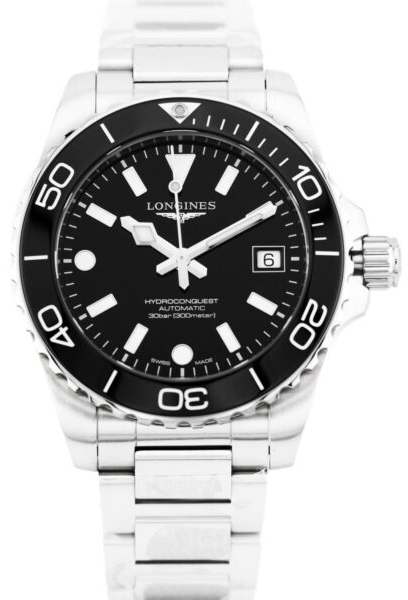 Longines Herreklokke L3.779.4.56.6 Hydroconquest Sort/Stål Ø39 mm