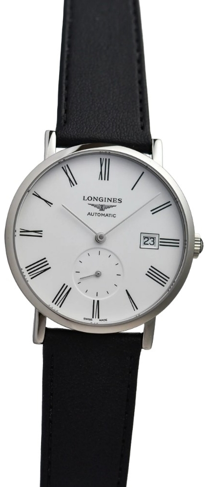 Longines L4.812.4.11.0 Elegant Hvit/Lær Ø39 mm