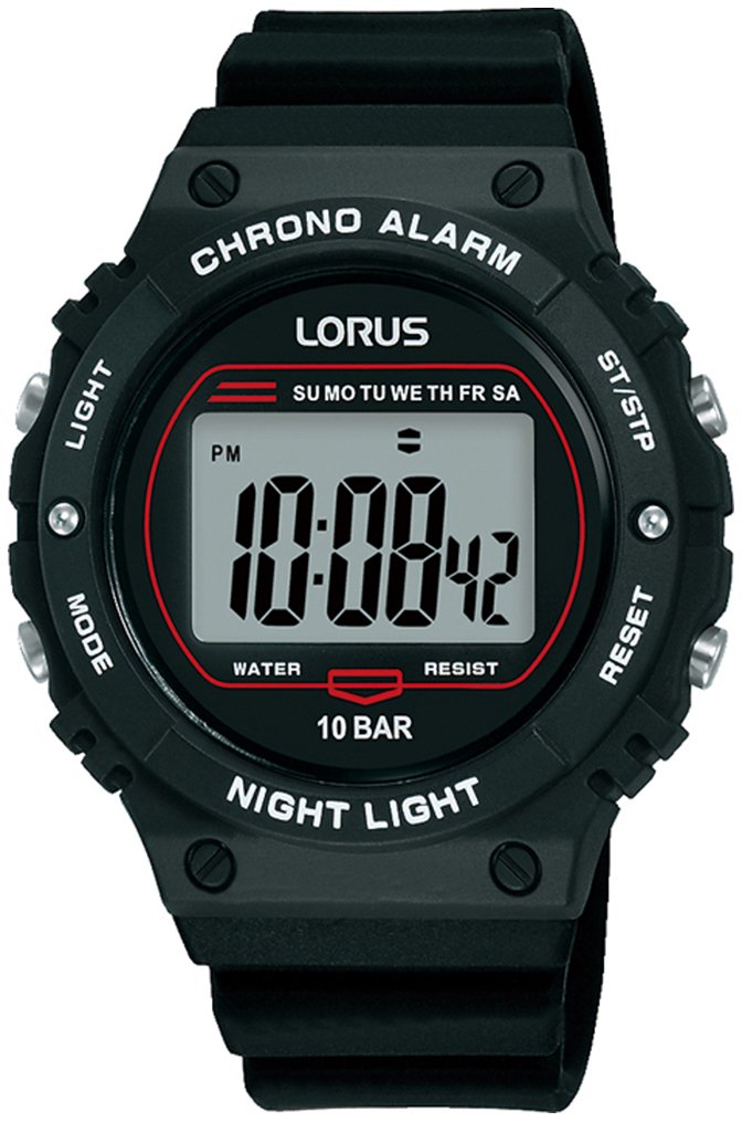 Lorus Herreklokke R2313PX9 Digital Grå/Gummi Ø40 mm