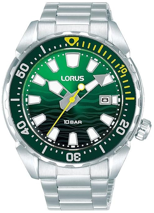 Lorus Herreklokke RH949RX9 Sports Grønn/Stål Ø41 mm