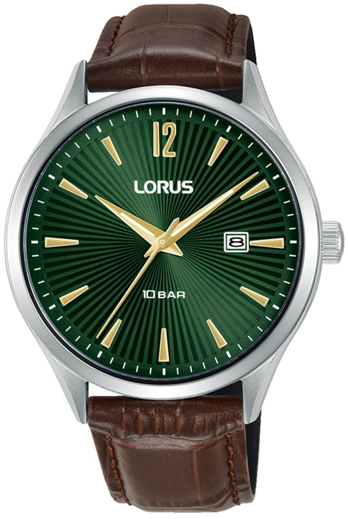 Lorus Herreklokke RH995RX9 Classic Grønn/Lær Ø41 mm