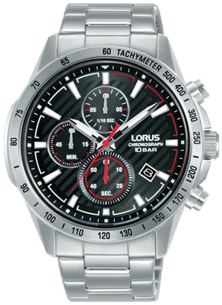 Lorus Herreklokke RM391JX9 Sports Sort/Stål Ø43 mm