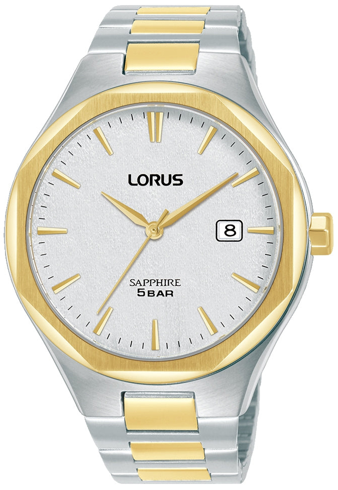 Lorus Herreklokke RS980DX9 Classic Hvit/Gulltonet stål Ø42 mm