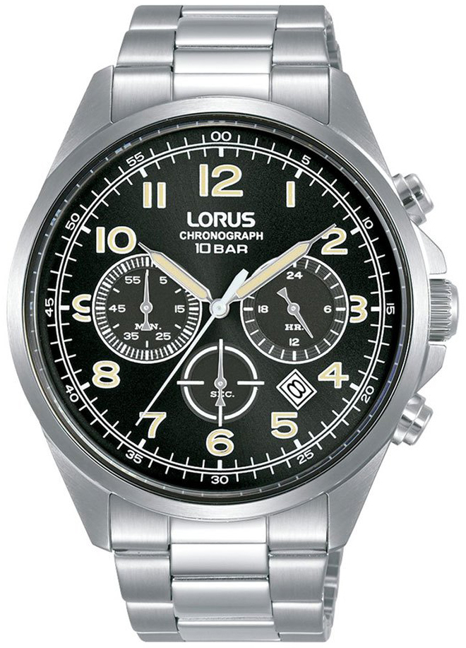 Lorus Herreklokke RT303KX9 Sport Sort/Stål Ø43 mm