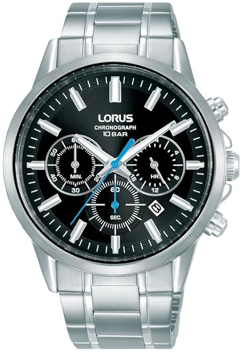 Lorus Herreklokke RT371KX9 Sports Sort/Stål Ø42 mm