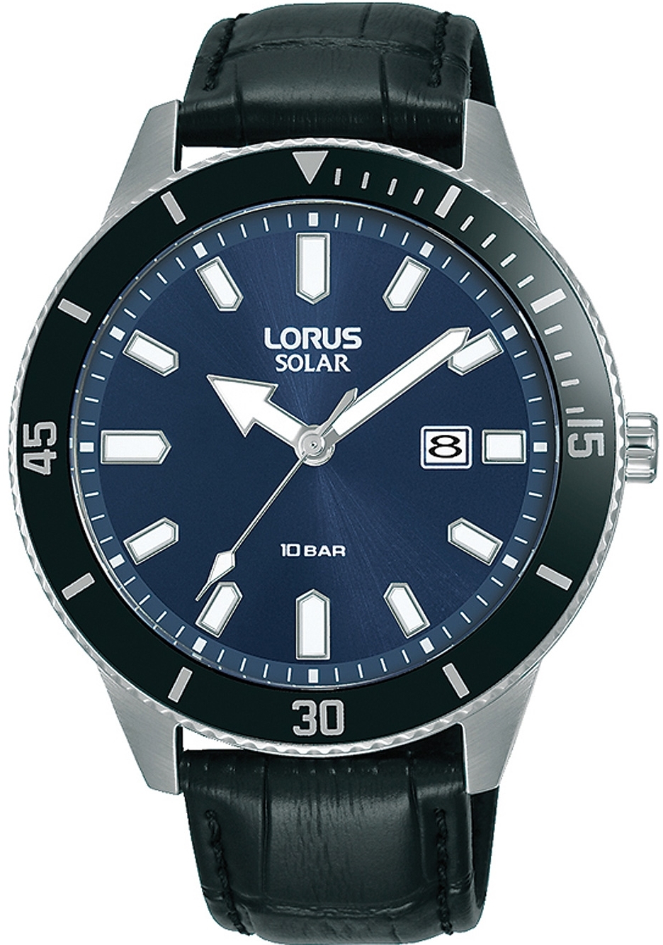 Lorus Herreklokke RX317AX9 Sports Sort/Lær Ø43 mm
