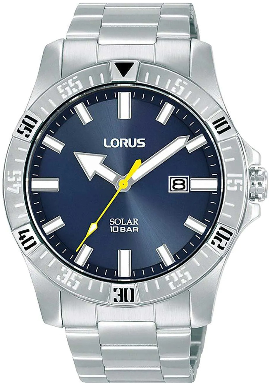 Lorus Herreklokke RX379AX9 Solar Blå/Stål Ø42 mm