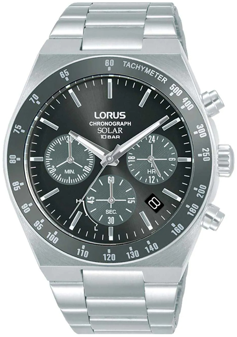 Lorus Herreklokke RZ519AX9 Solar Grå/Stål Ø42 mm