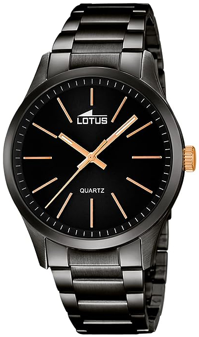 Lotus Herreklokke 18162/2 Classic Sort/Stål Ø42 mm
