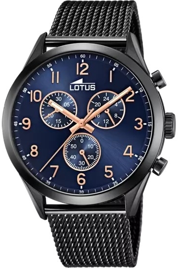 Lotus Herreklokke 18639/D Classic Blå/Stål Ø43 mm