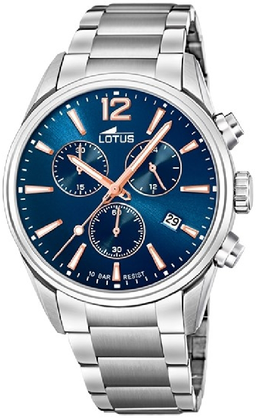 Lotus Herreklokke 18690/2 Chrono Blå/Stål Ø42 mm