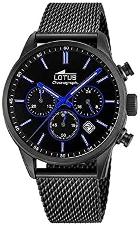 Lotus Herreklokke 18700/3 Chrono Sort/Stål Ø41.5 mm