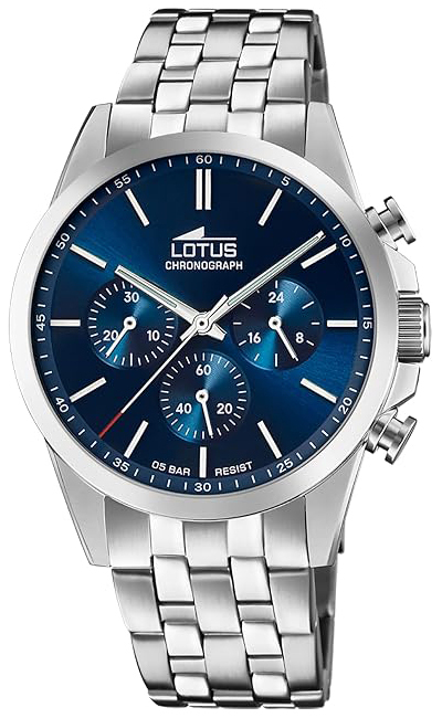 Lotus Herreklokke 18989/2 Chrono Blå/Stål Ø41 mm
