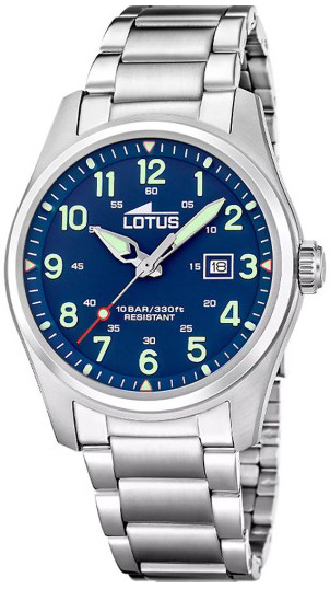 Lotus Herreklokke 19054/2 Minimalist Blå/Stål Ø42 mm