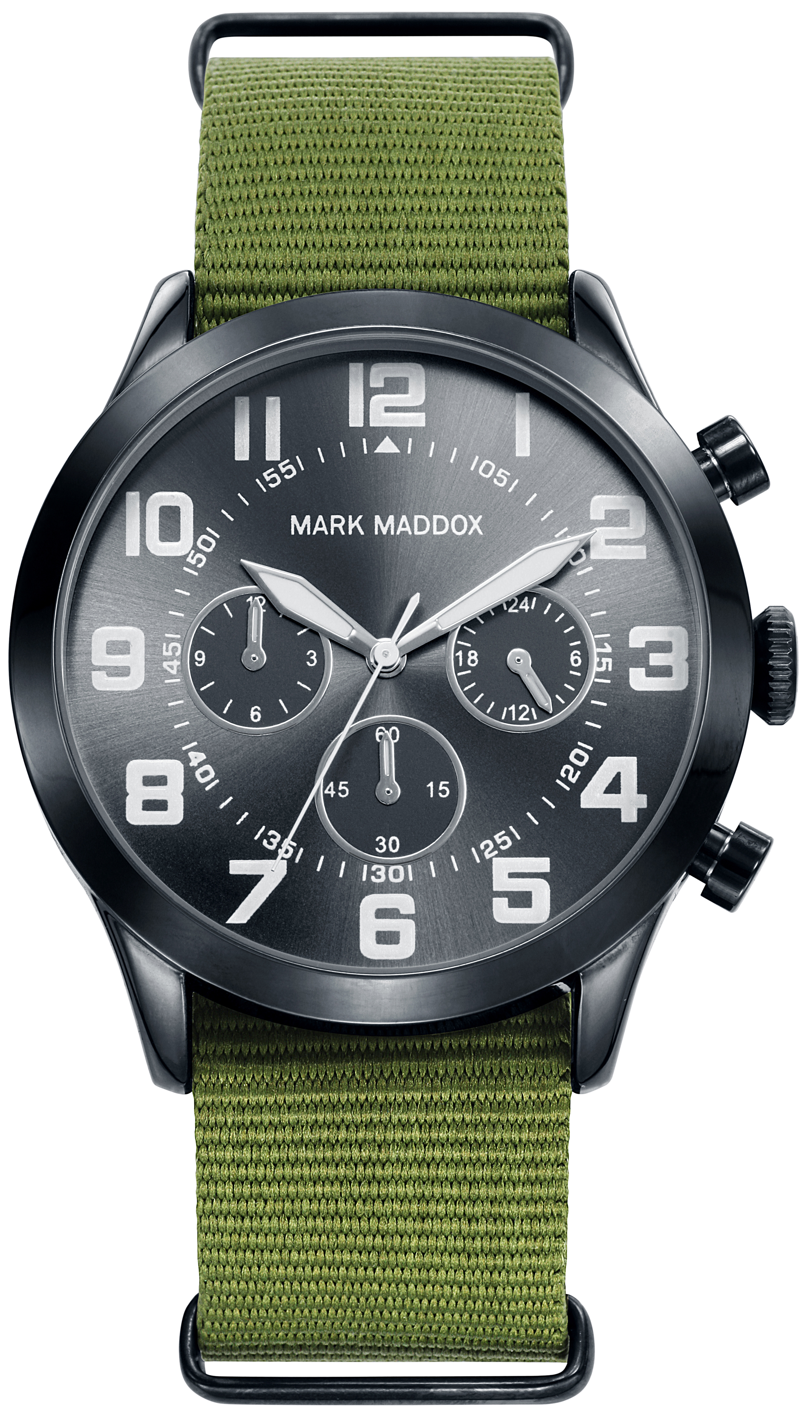 Mark Maddox Herreklokke HC0015-54 Classic Sort/Tekstil Ø43 mm
