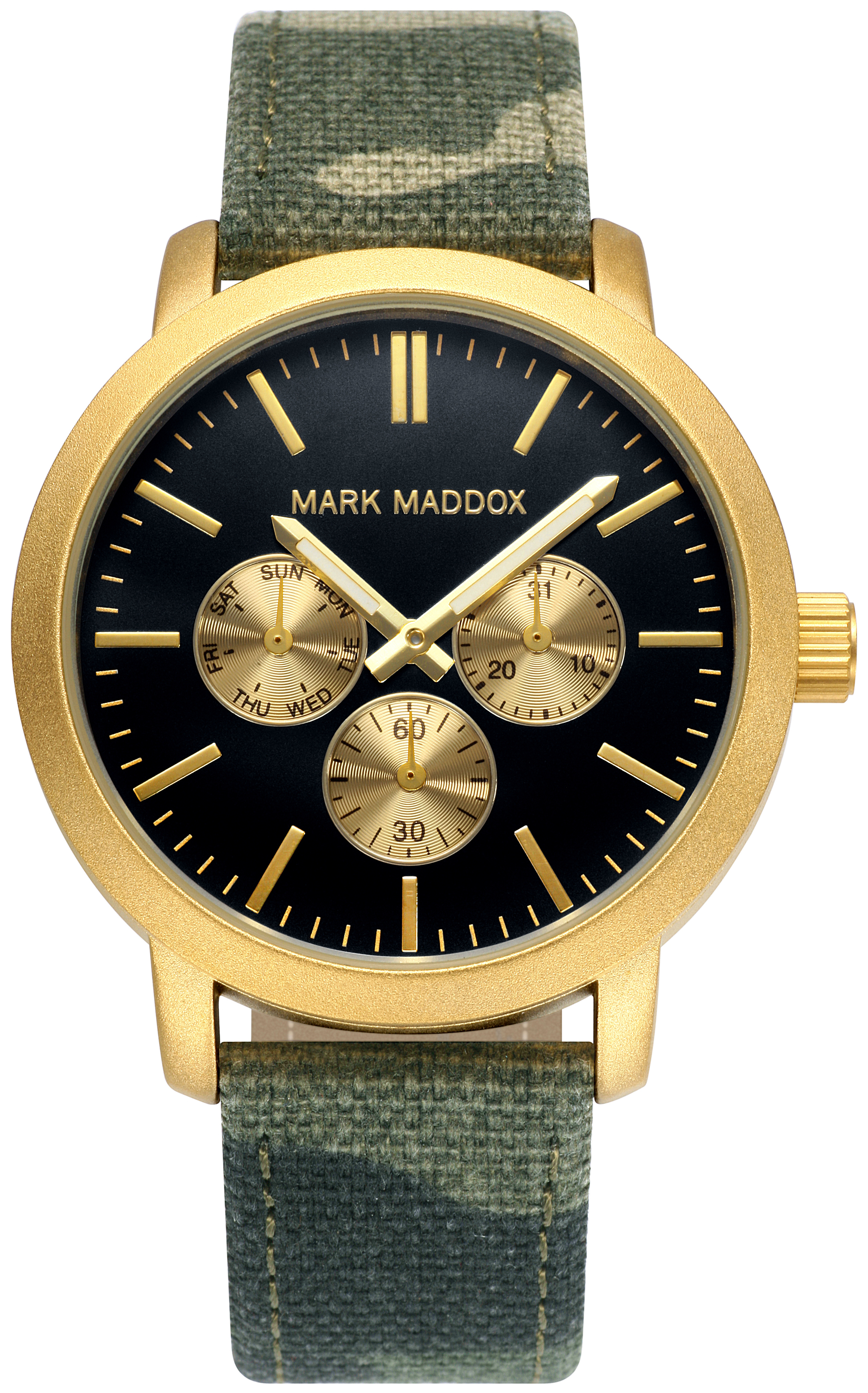 Mark Maddox Herreklokke HC3025-57 Classic Sort/Tekstil Ø42 mm