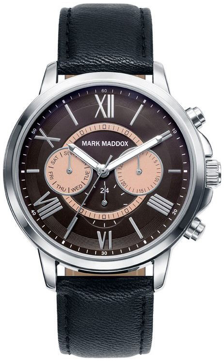 Mark Maddox Herreklokke HC6016-25 Classic Lær Ø42 mm