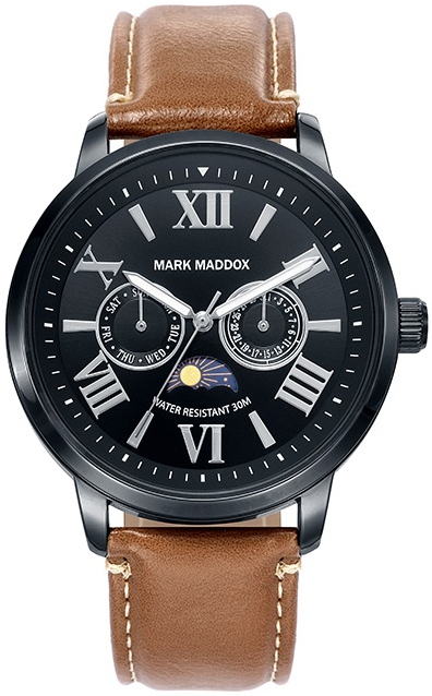 Mark Maddox Herreklokke HC6019-53 Classic Lær Ø42 mm