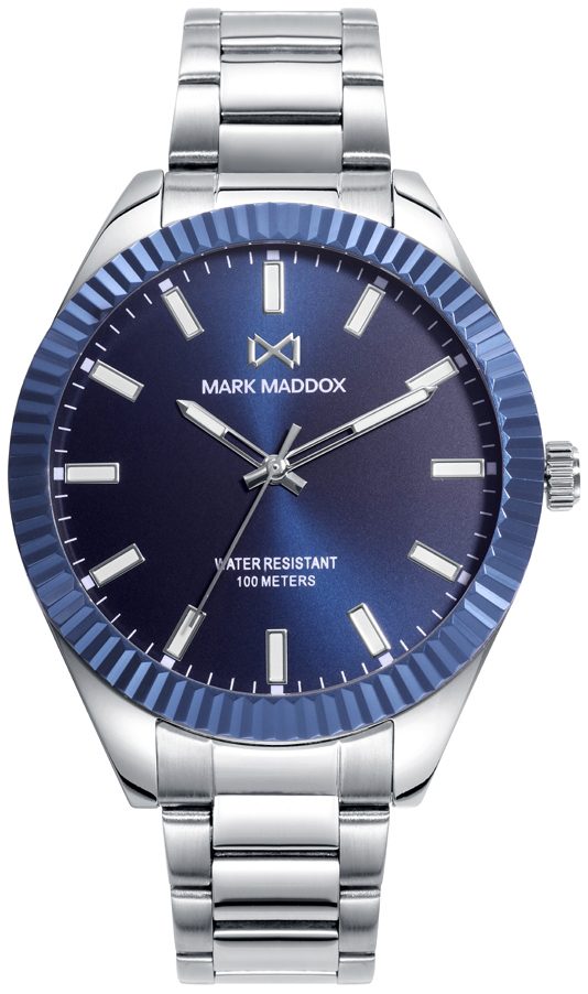 Mark Maddox Herreklokke HM1005-37 Classic Blå/Stål Ø41 mm