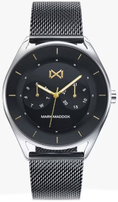 Mark Maddox Herreklokke HM7116-57 Venice Sort/Stål Ø40 mm