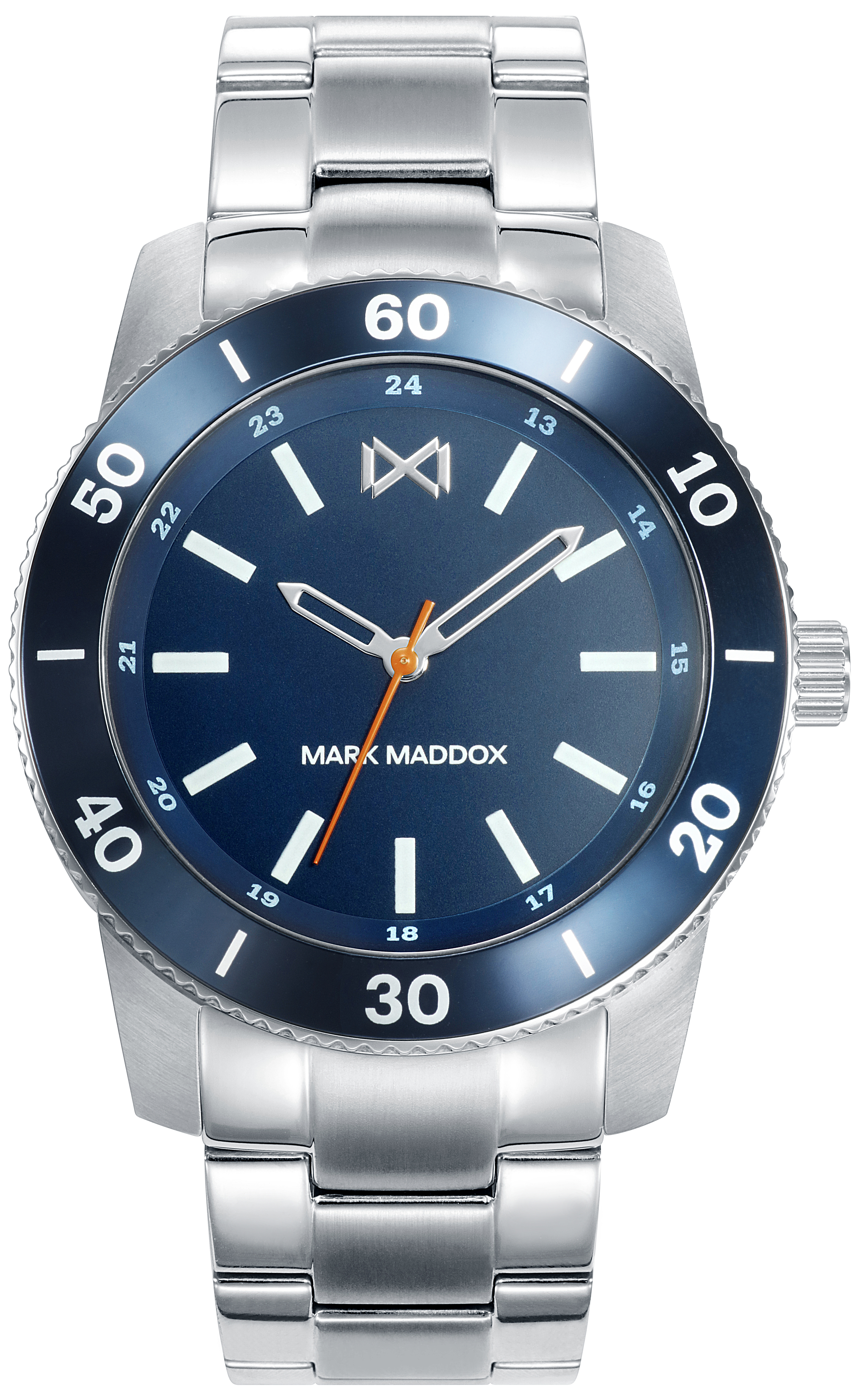 Mark Maddox Herreklokke HM7129-36 Classic Blå/Stål Ø43 mm