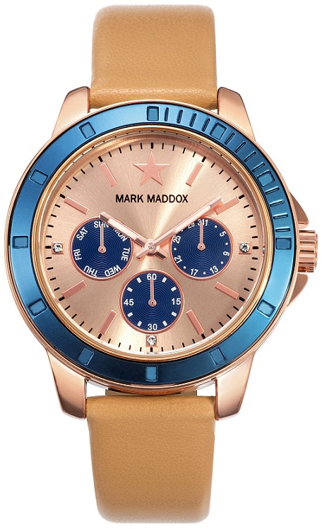 Mark Maddox Herreklokke MC0014-37 Classic Lær Ø40 mm